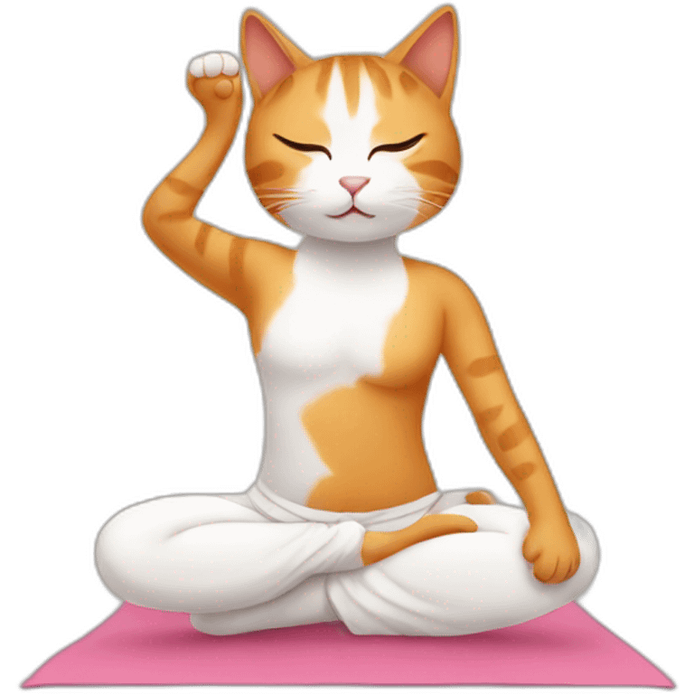 Yoga cat emoji