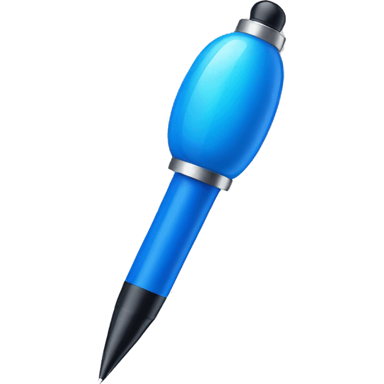 Blue sphere pen emoji