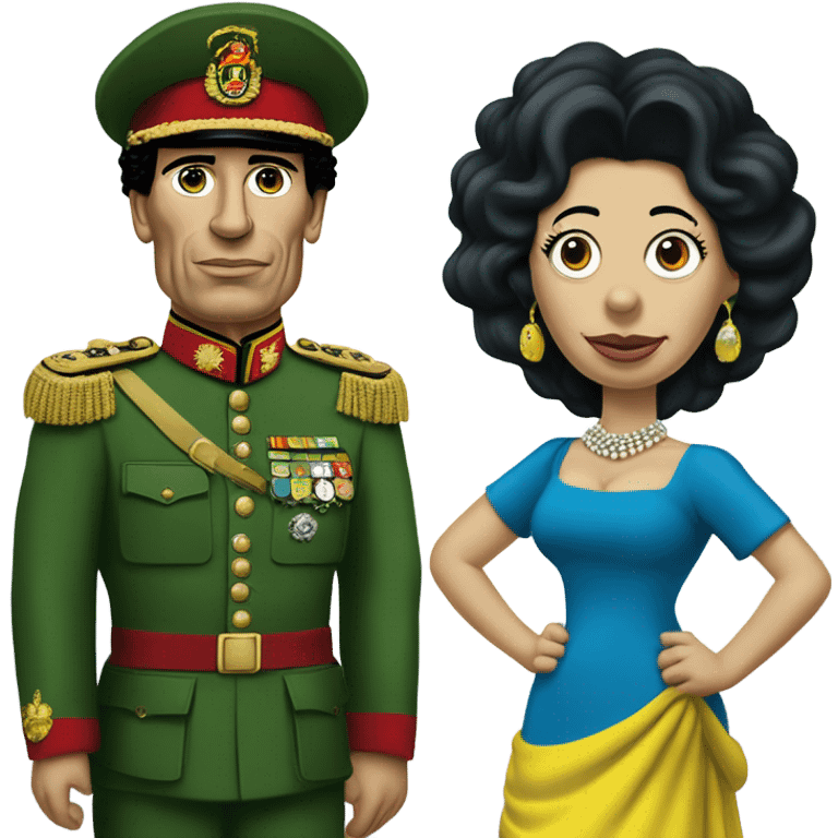 muammar gaddafi with Marge Simpson  emoji