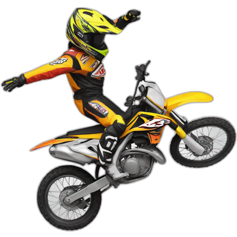 Motocross making acrobatics  emoji