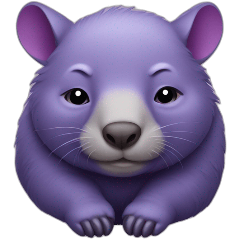 Sleepy purple wombat emoji