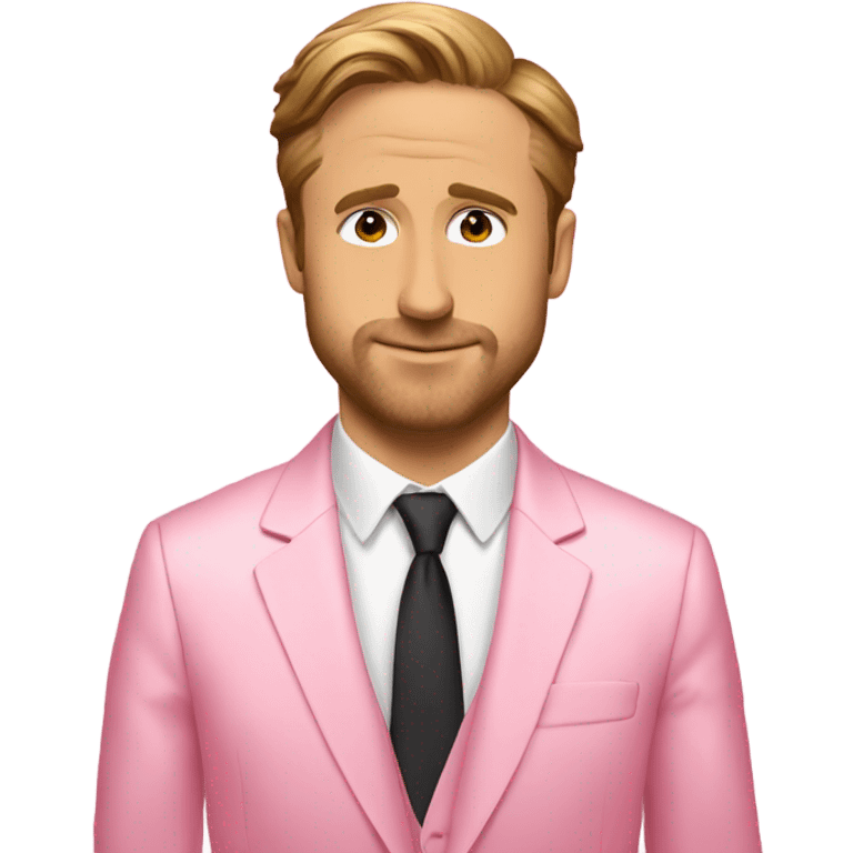 Ryan Gossling in pink suit  emoji