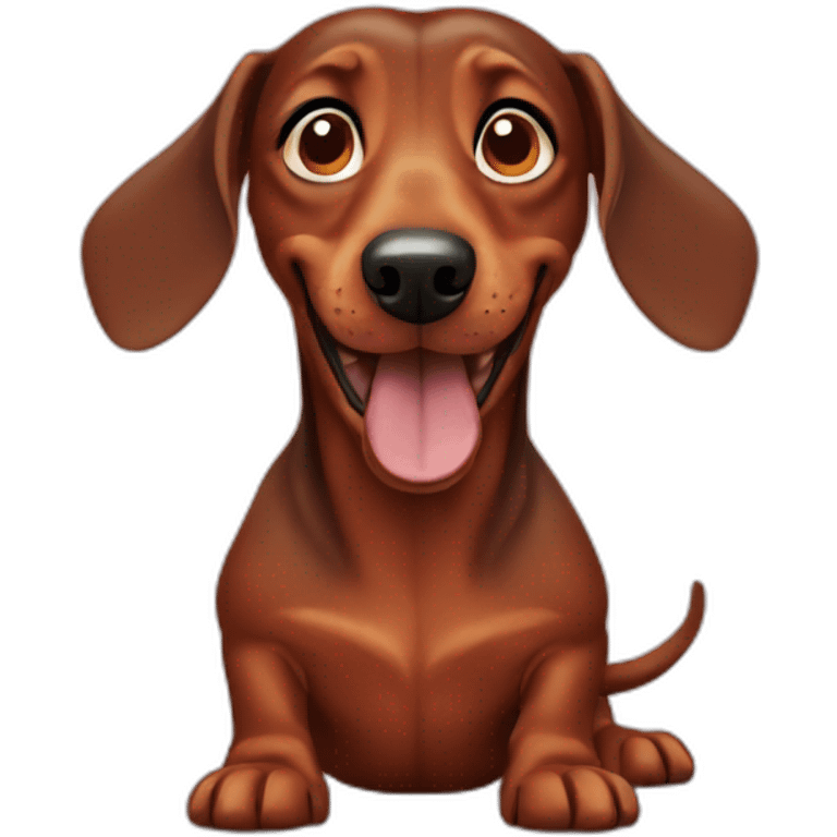 crazy brown dachshund emoji