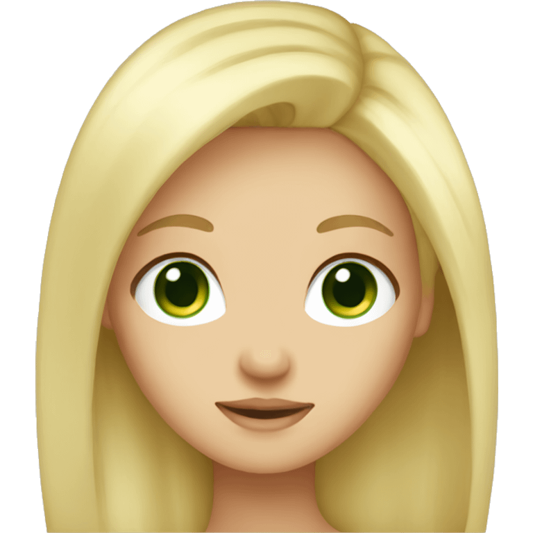 blonde hair green eye girl emoji