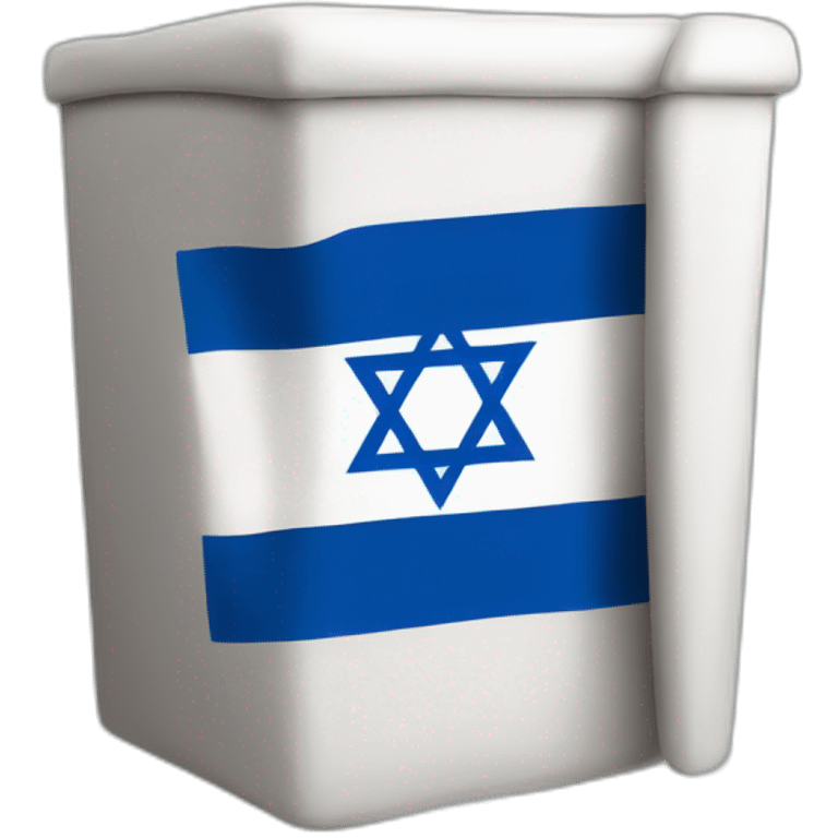 Israel flag in the mid poop emoji