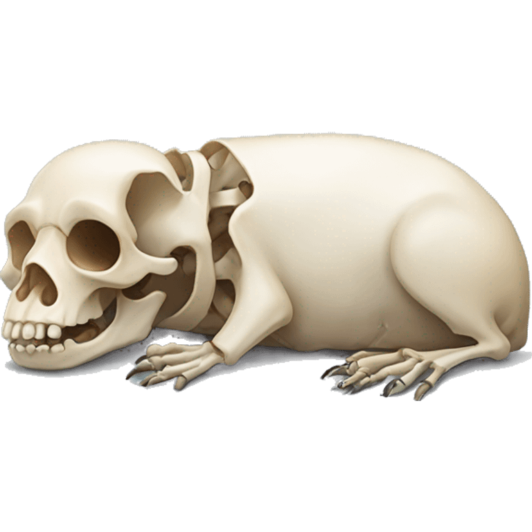 full skeleton dead of a guinea pig  emoji