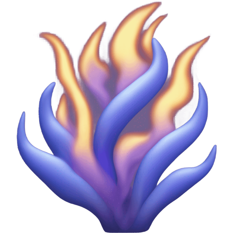 Periwinkle realistic fire emoji