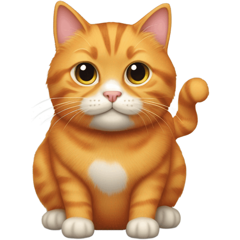 Orange tabby with fat tummy emoji