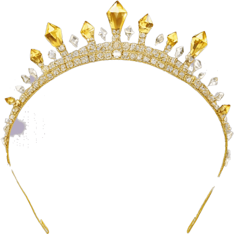 crystal tiara gold crown headband  emoji