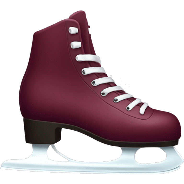 burgundy ice skates emoji