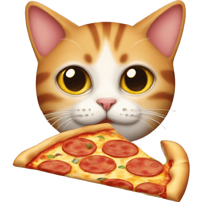 Cat with pizza  emoji