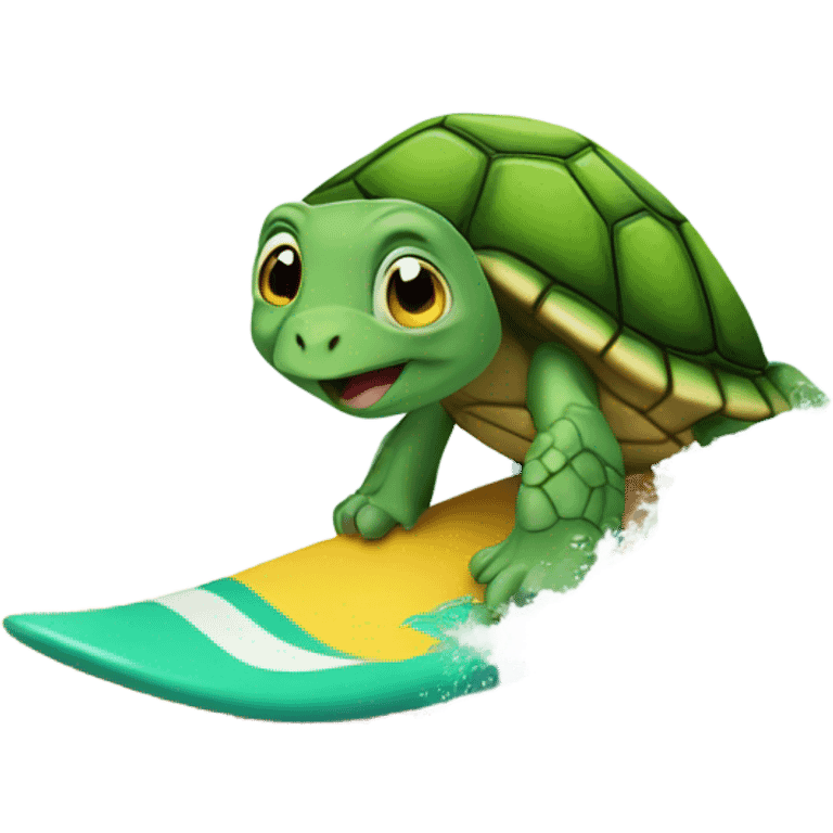 Turtle surfing  emoji