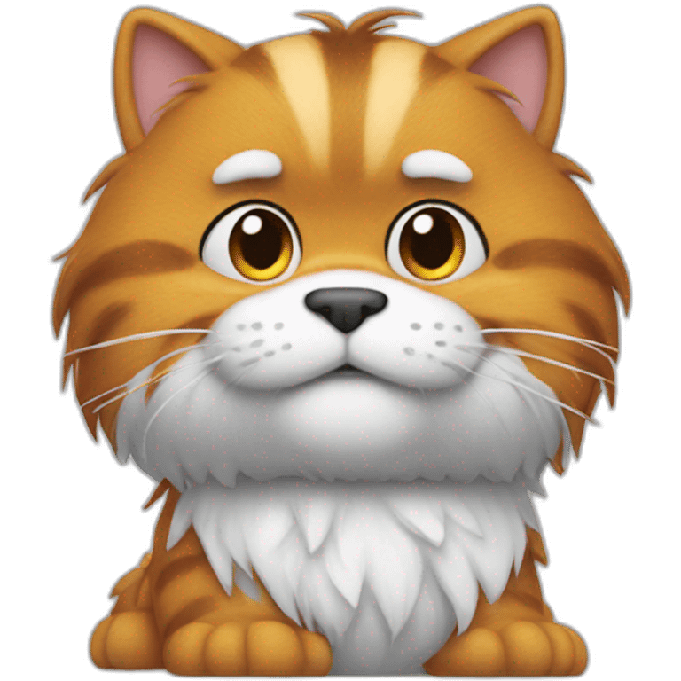 Garfield with gray white fur emoji