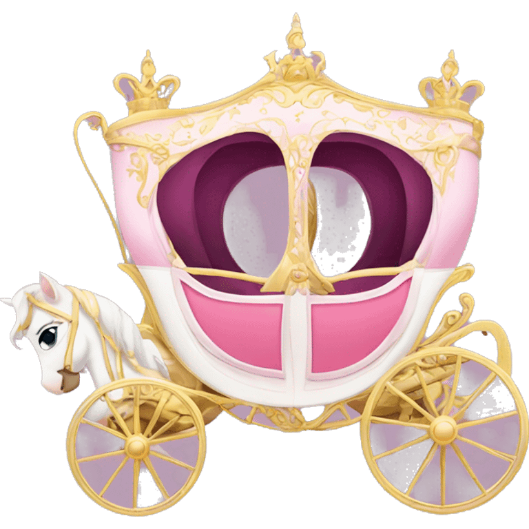 Fancy princess horse carriage  emoji