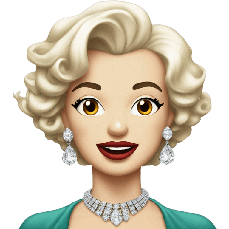 Marilyn Monroe wearing jewlery emoji