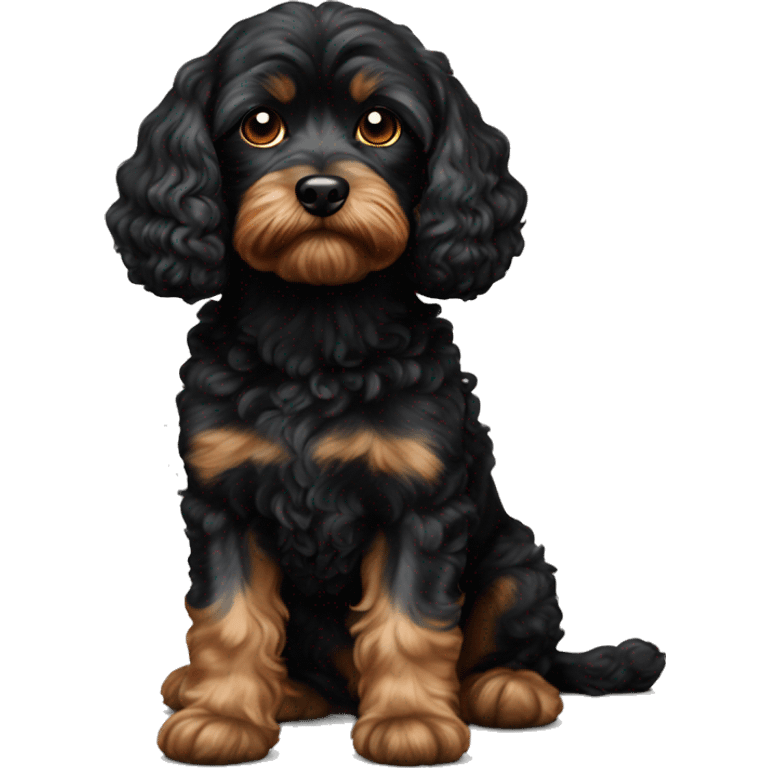 black cavapoo emoji