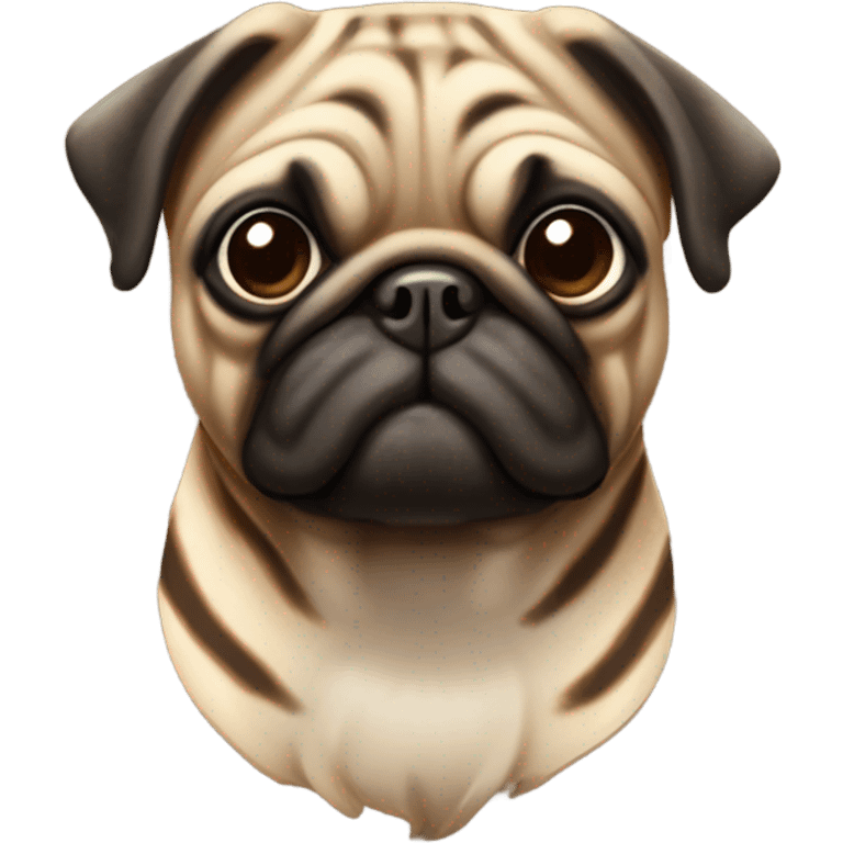 Brindle pug emoji