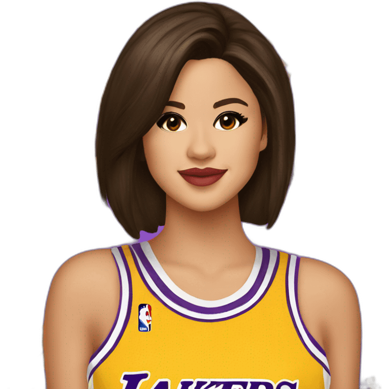 selena gomez in yellow lakers jersey emoji