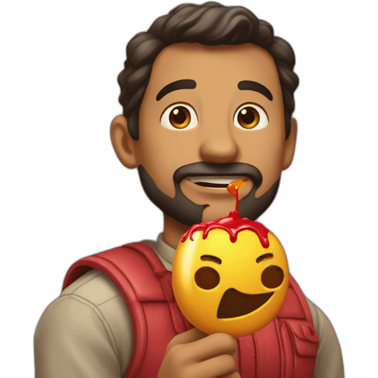 hombre con chupa-chups  emoji