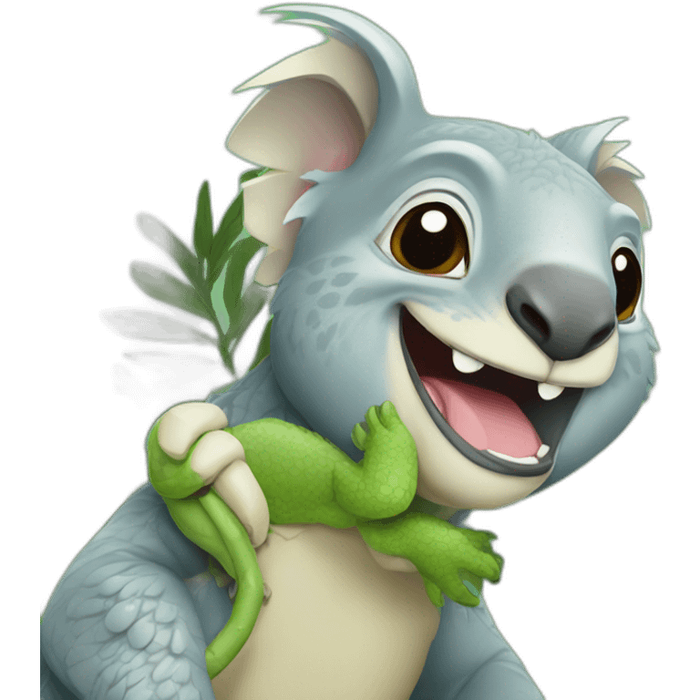 Iguane avec koala emoji