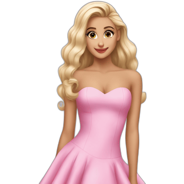 Arianna-grande-blonde-sexy-pink-dress emoji