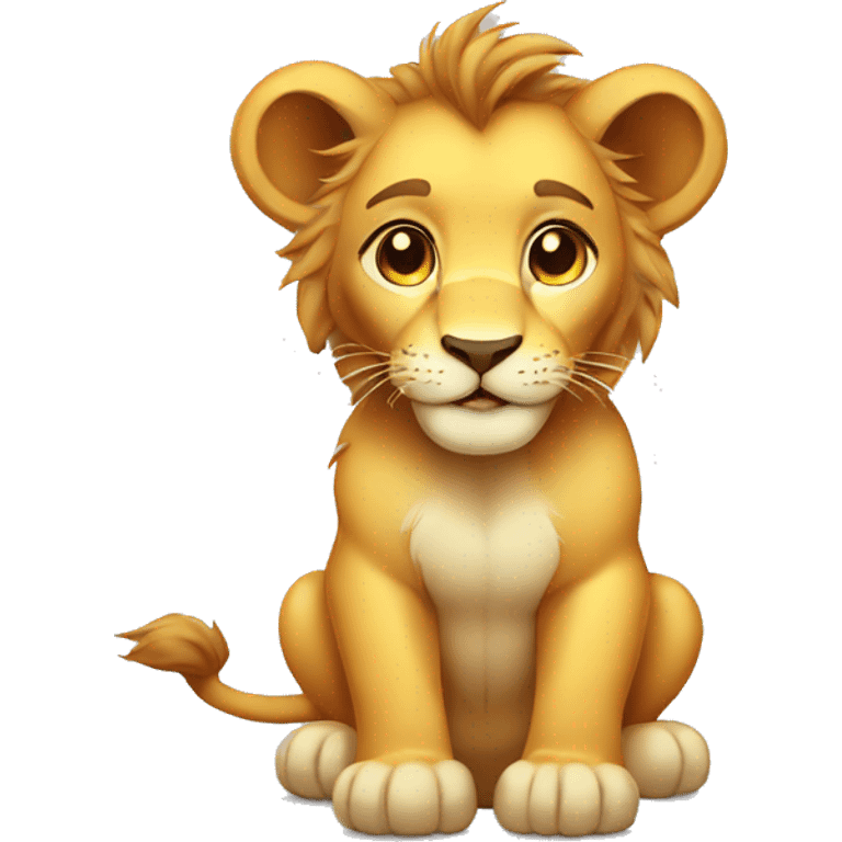 cute baby lion emoji