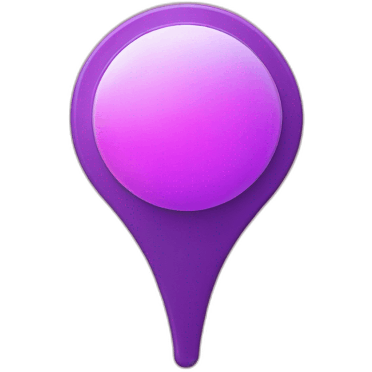 location pin  is pink and purple emoji