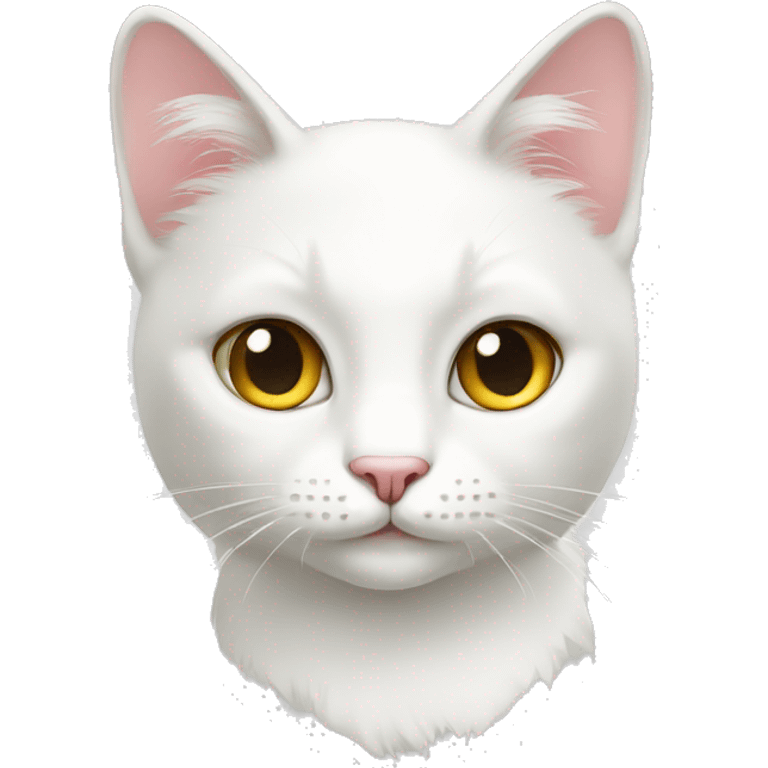 white cat clipart emoji