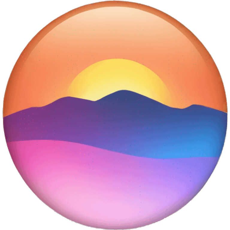 Sunset with colors orange, pink and blue  emoji