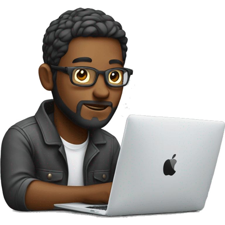 developer man working on macbook emoji