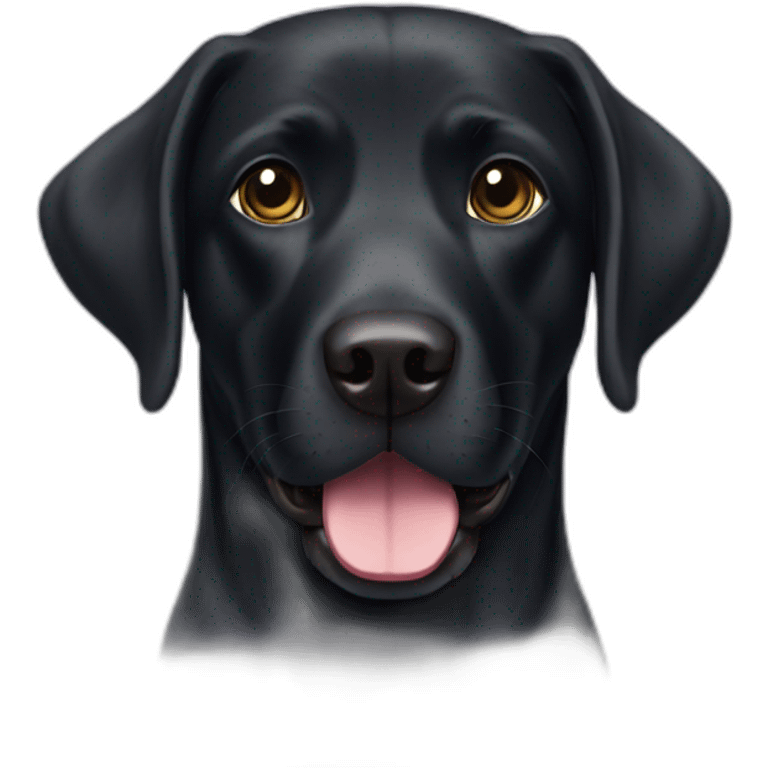 english black labrador emoji