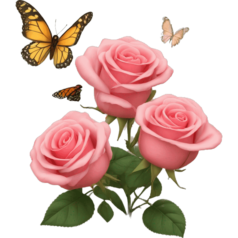 Roses with Butterfly emoji