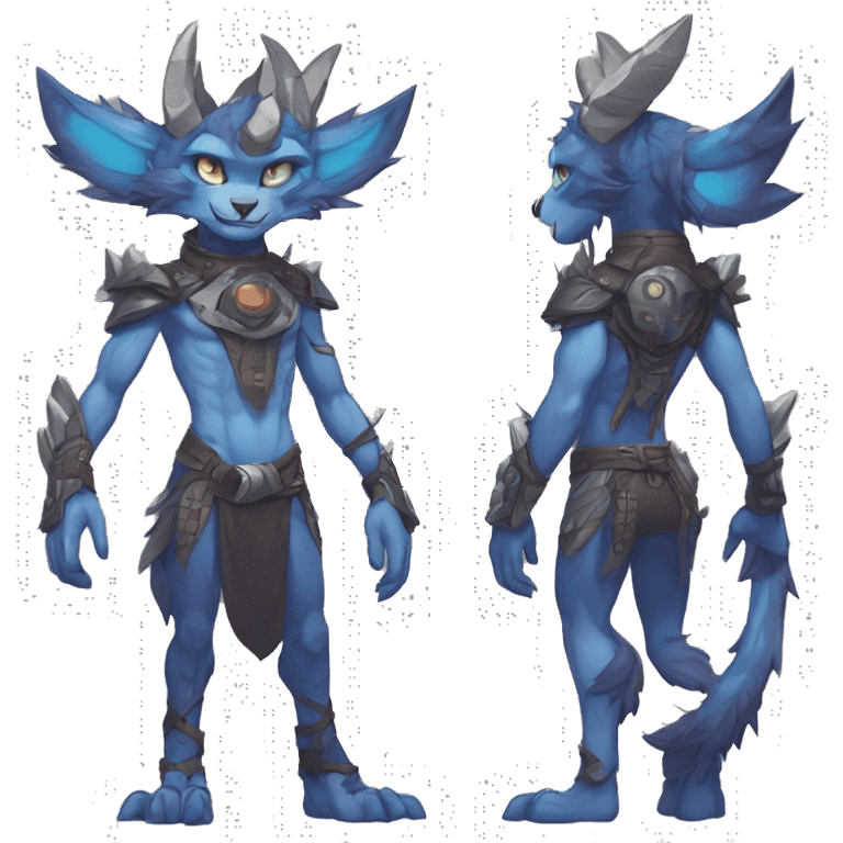 Anthro cool edgy Vernid-WickerBeast-Protogen-Primagen-Fakémon Full Body emoji