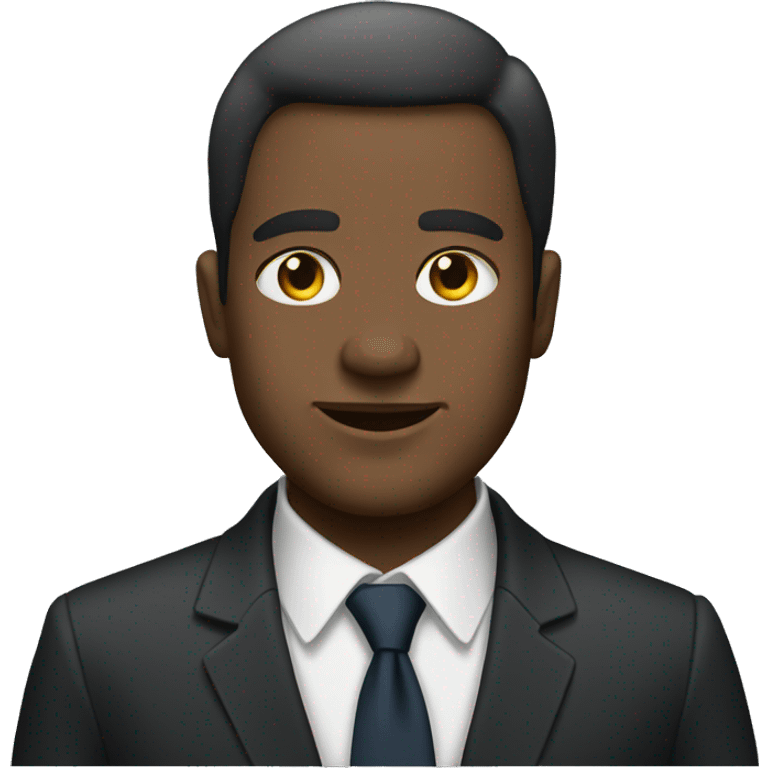 handsome man in a business suit with minimal hair emoji