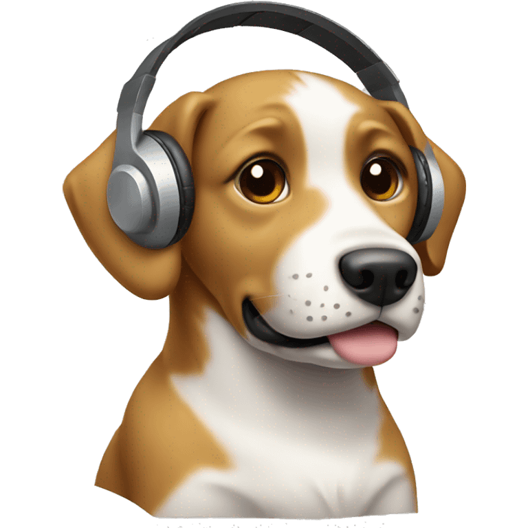 dog with headphones emoji