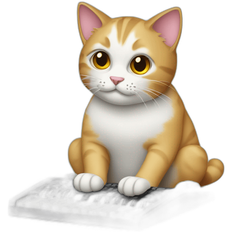 cat typing keyboard emoji