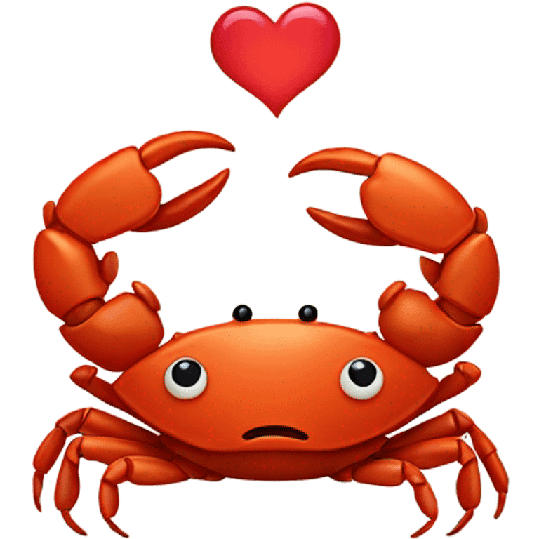 Two crabs in love emoji