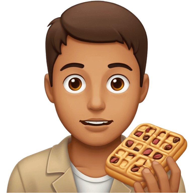 The face of a man with the munchies emoji