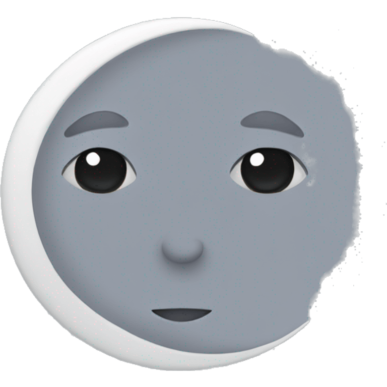 Crescent moon face emoji