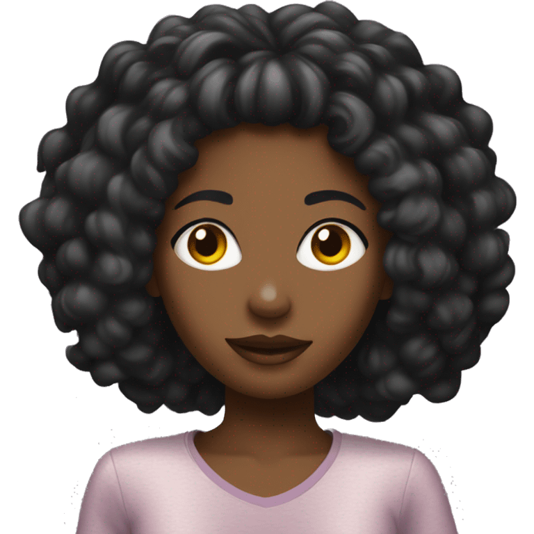 A black girl with  y2k style  emoji