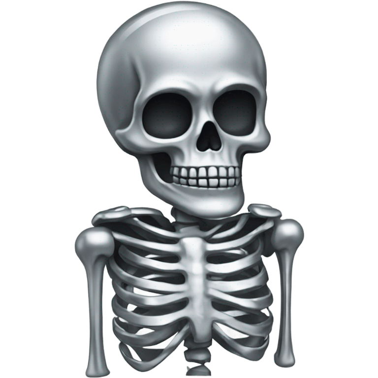 Skeleton made out of chrome  emoji