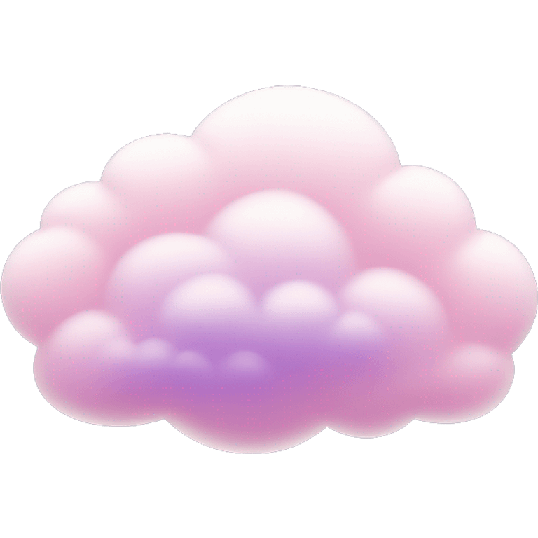 Pastel pink and purple cloud emoji