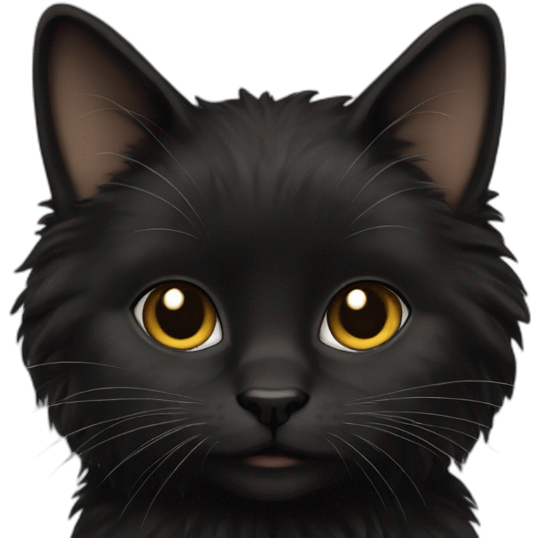 black only cat female fluffier emoji