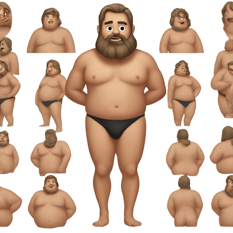 A fat man wearing bikini  emoji