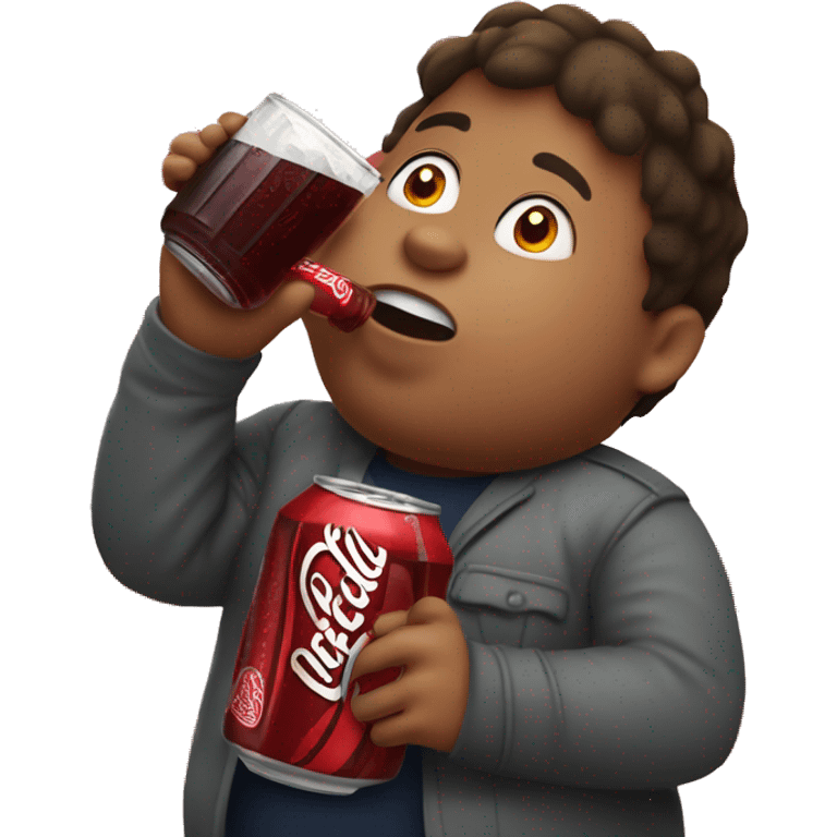 fat kid drinking dr pepper  emoji