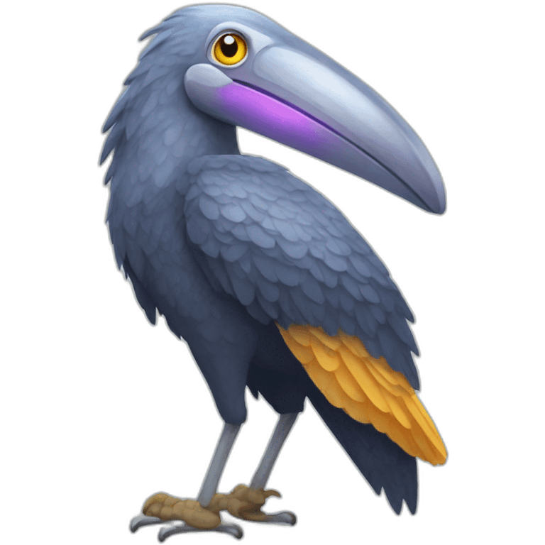 A cosmic galaxy starlight shoebill emoji