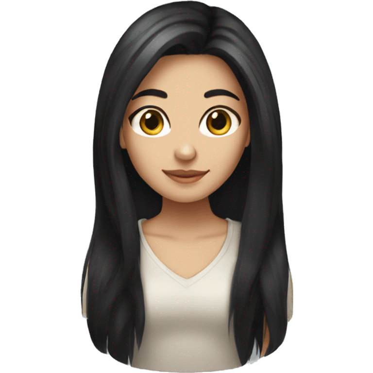 Pretty girl with long black hair emoji