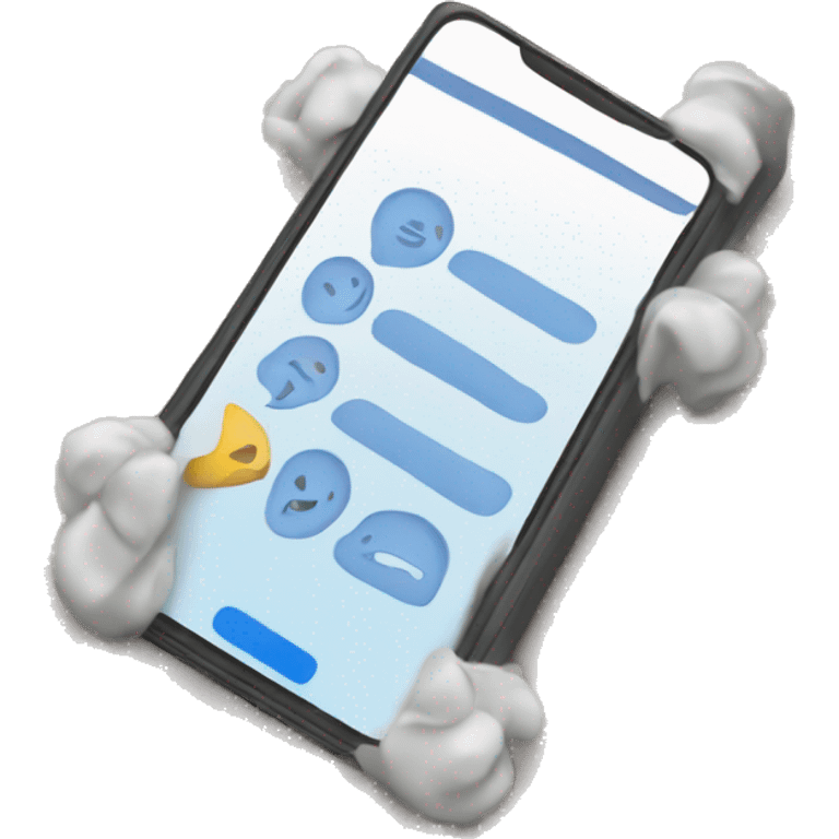 a mobile pone showing and inbox emoji
