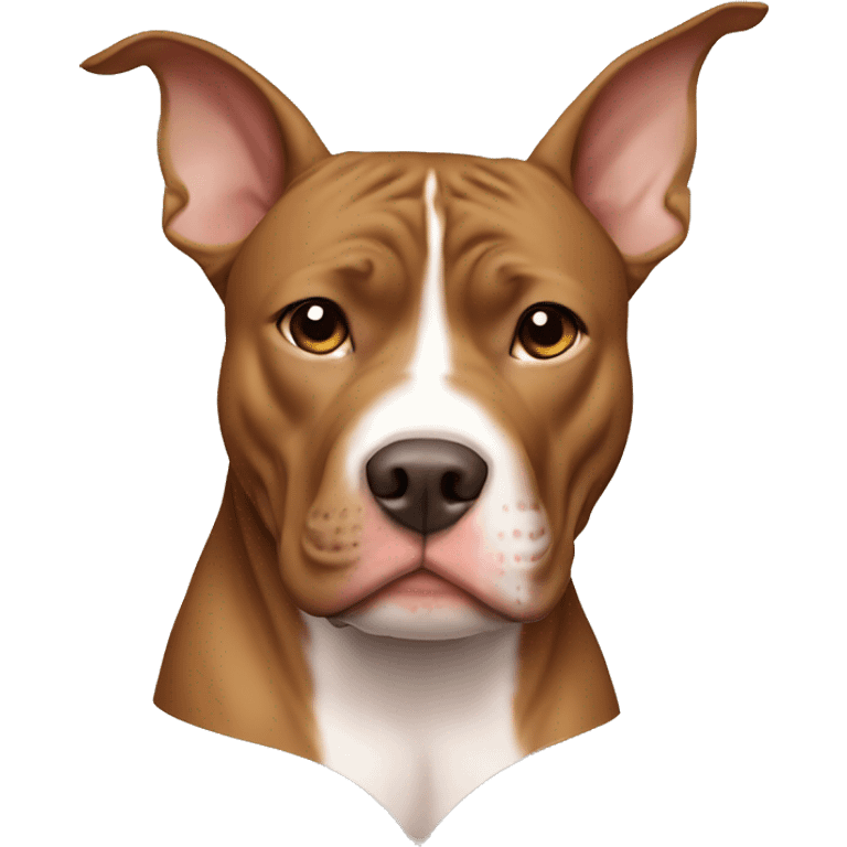 Light brown pitbull with ears cut emoji