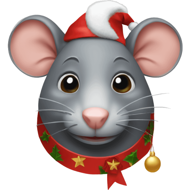 Christmas rat emoji